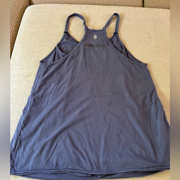 Free People Hot Shot Mini Dress Blue Indigo SMALL - Picture 3 of 5